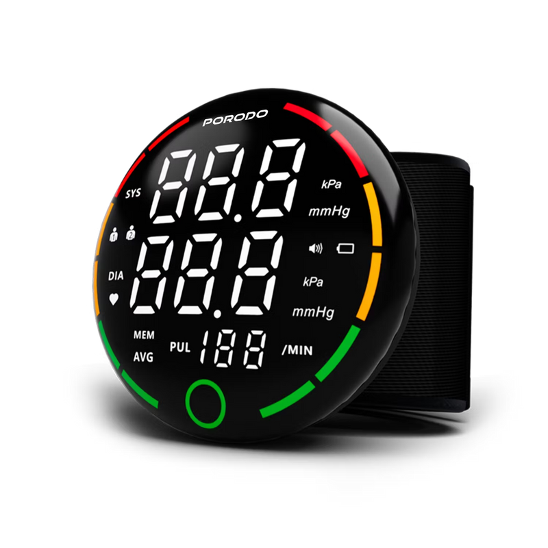 Porodo Rechargeable Wrist BP Monitor - Black