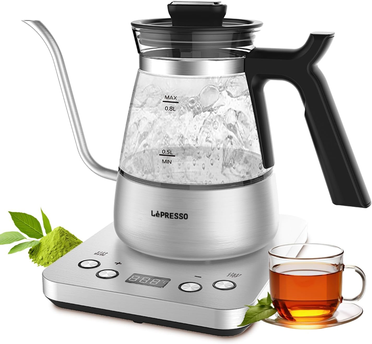 LePresso BrewWave Gooseneck Electric Kettle