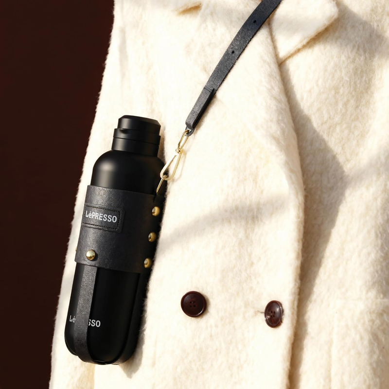 LePresso ThermaTrail 650ml Thermos Bottle with Crossbody Strap