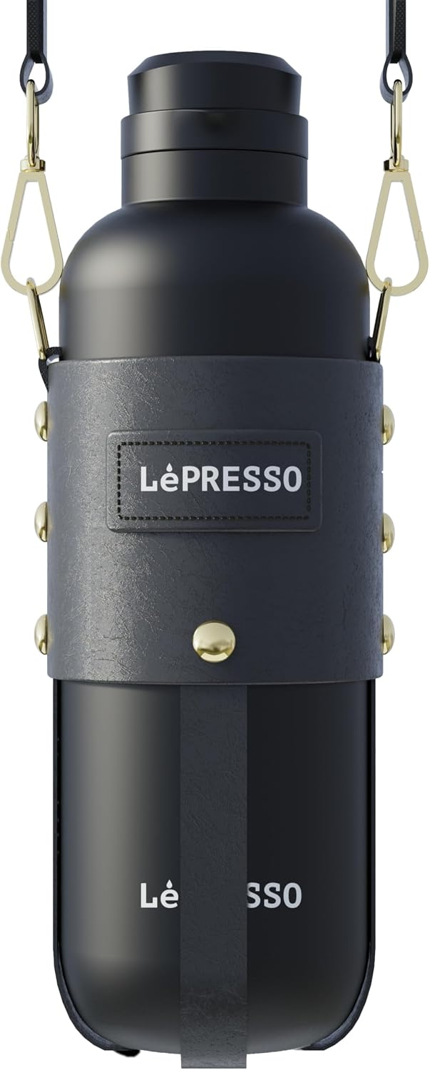 LePresso ThermaTrail 650ml Thermos Bottle with Crossbody Strap