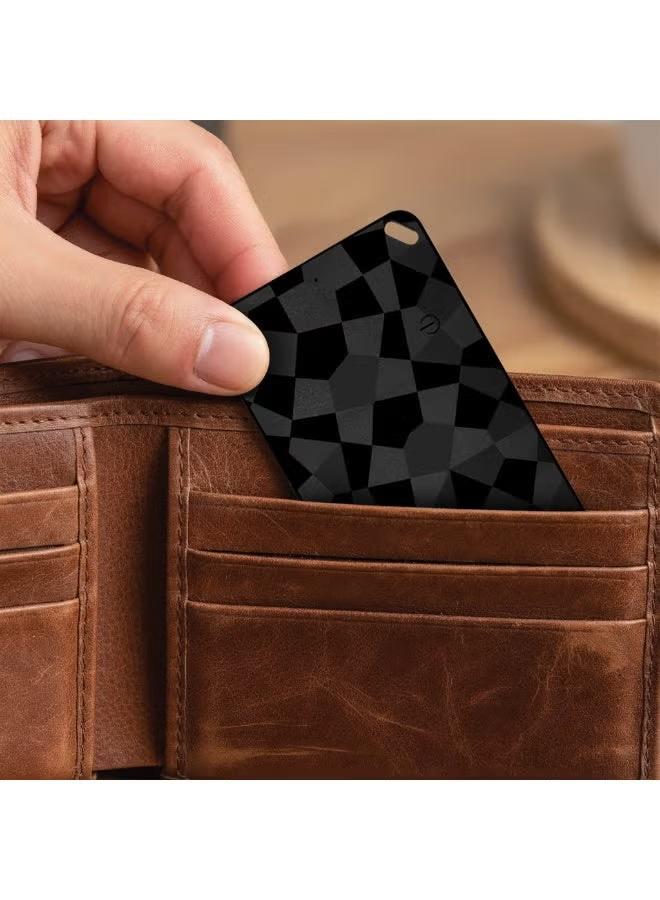 Porodo Findora II Rechargeable Wireless Smart Wallet Card for IOS and Android - Black