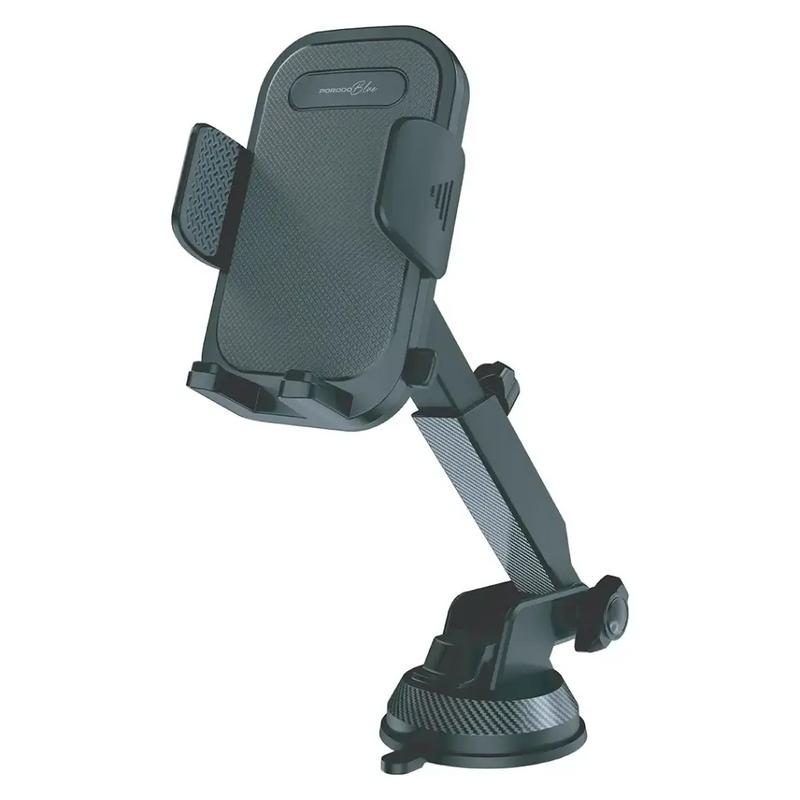 Porodo Blue Cradle Suction Car Phone Mount - Black