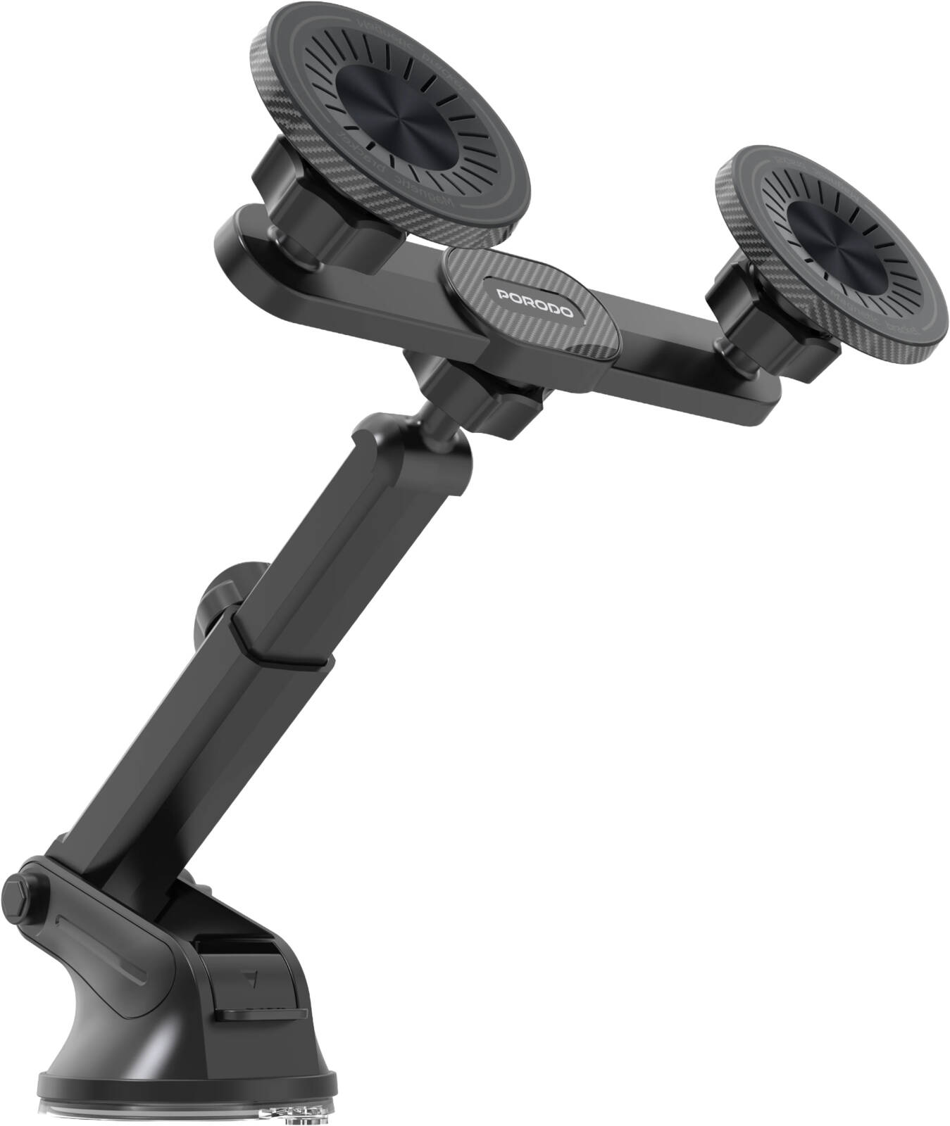 Porodo Dax-L Dual Magsafe Car Phone Mount - Black