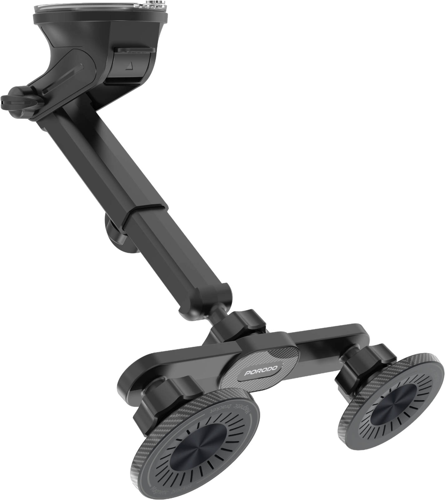 Porodo Dax-L Dual Magsafe Car Phone Mount - Black