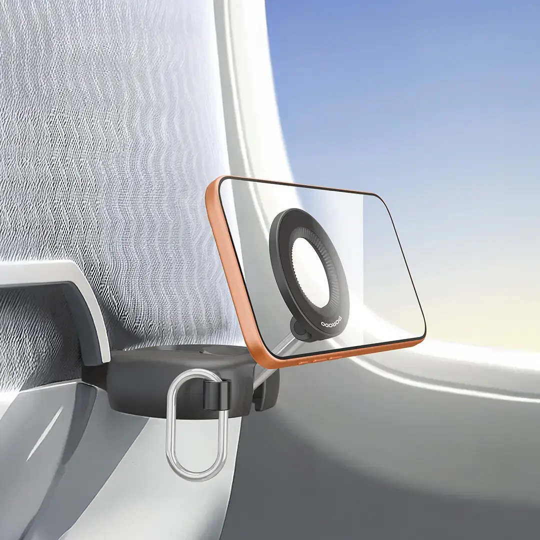 Porodo Loop Adjustable Travel Mount Magnetic Phone Holder - Black