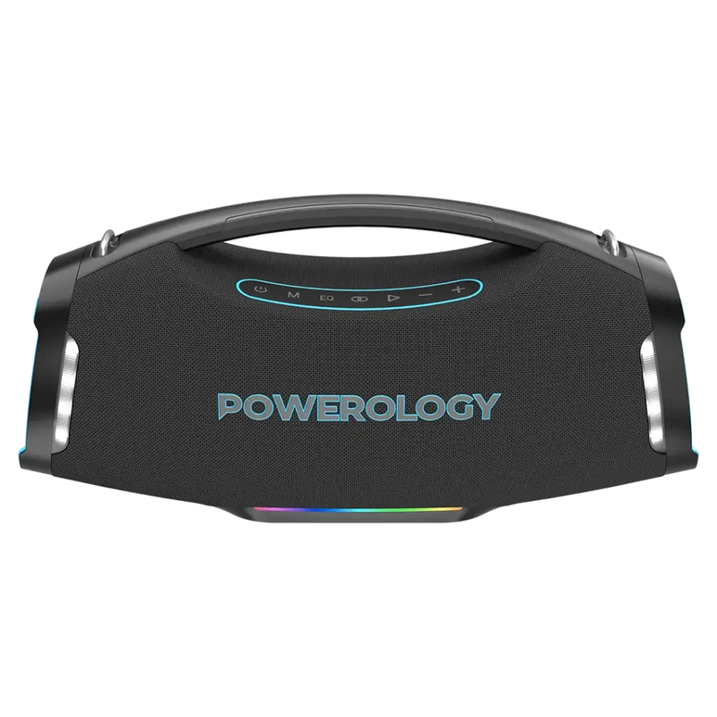 Powerology Rock 170W R.M.S & 350W MAX Speaker with 16000 mAh Battery - Black