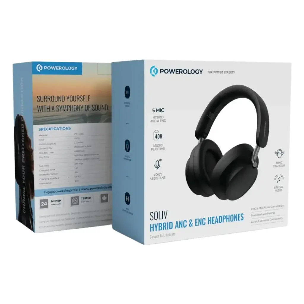 Powerology Soliv Hybrid ANC+ENC With Spatial Audio