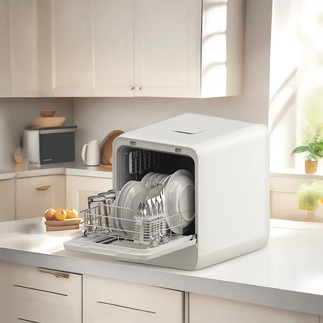 Porodo Lisfestyle Safi Dual Mode Countertop Dishwasher with 6 programs White