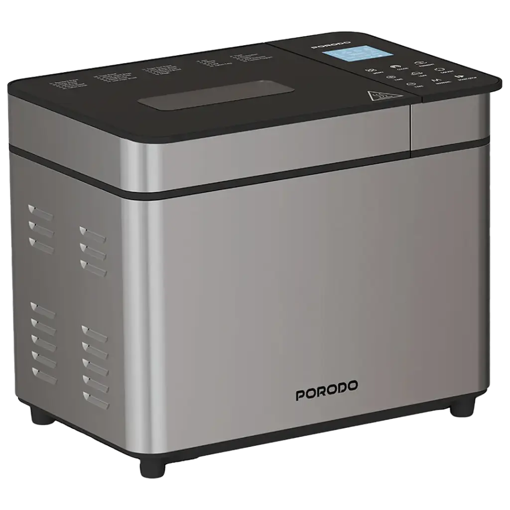 Porodo Lifestyle Khabaz 25 in 1 Stainless Steel Smart Bread Maker - Silver & Black