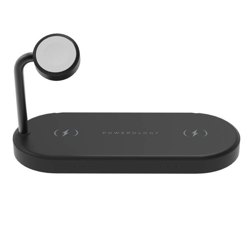Powerology Neon Smart Charging Case with Rechargable 8*AA Batteries - Black