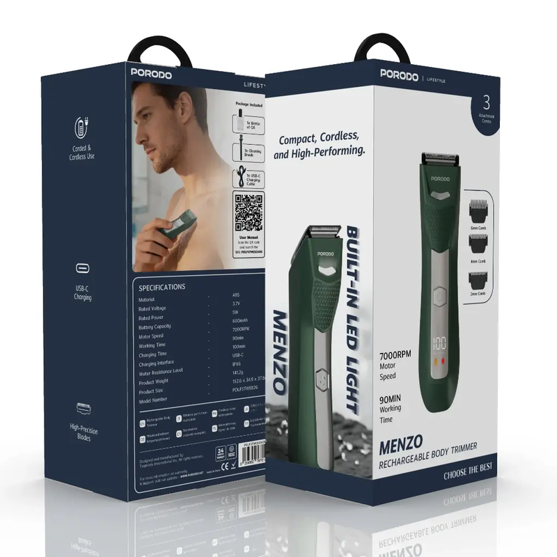 Porodo Lifestyle Menzo 600mah Rechargeable Trimmer