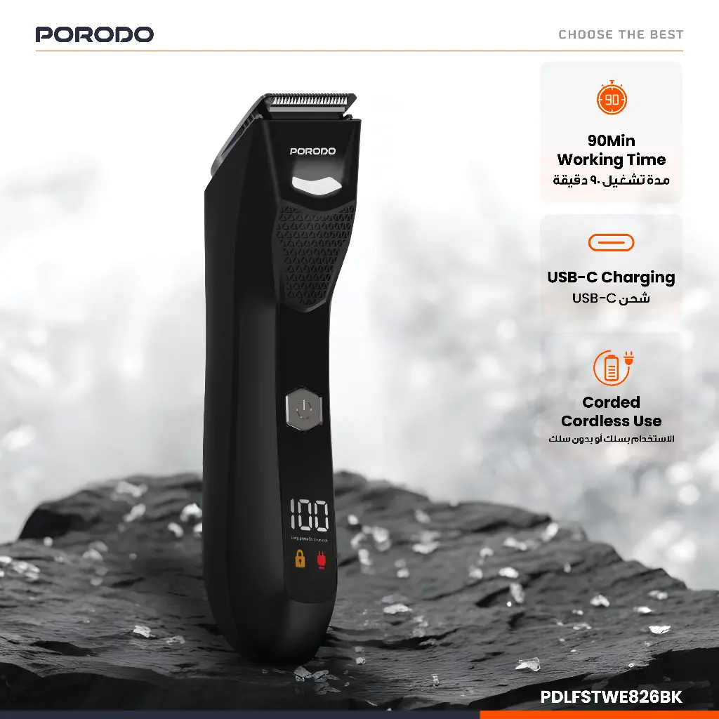 Porodo Lifestyle Menzo 600mah Rechargeable Trimmer