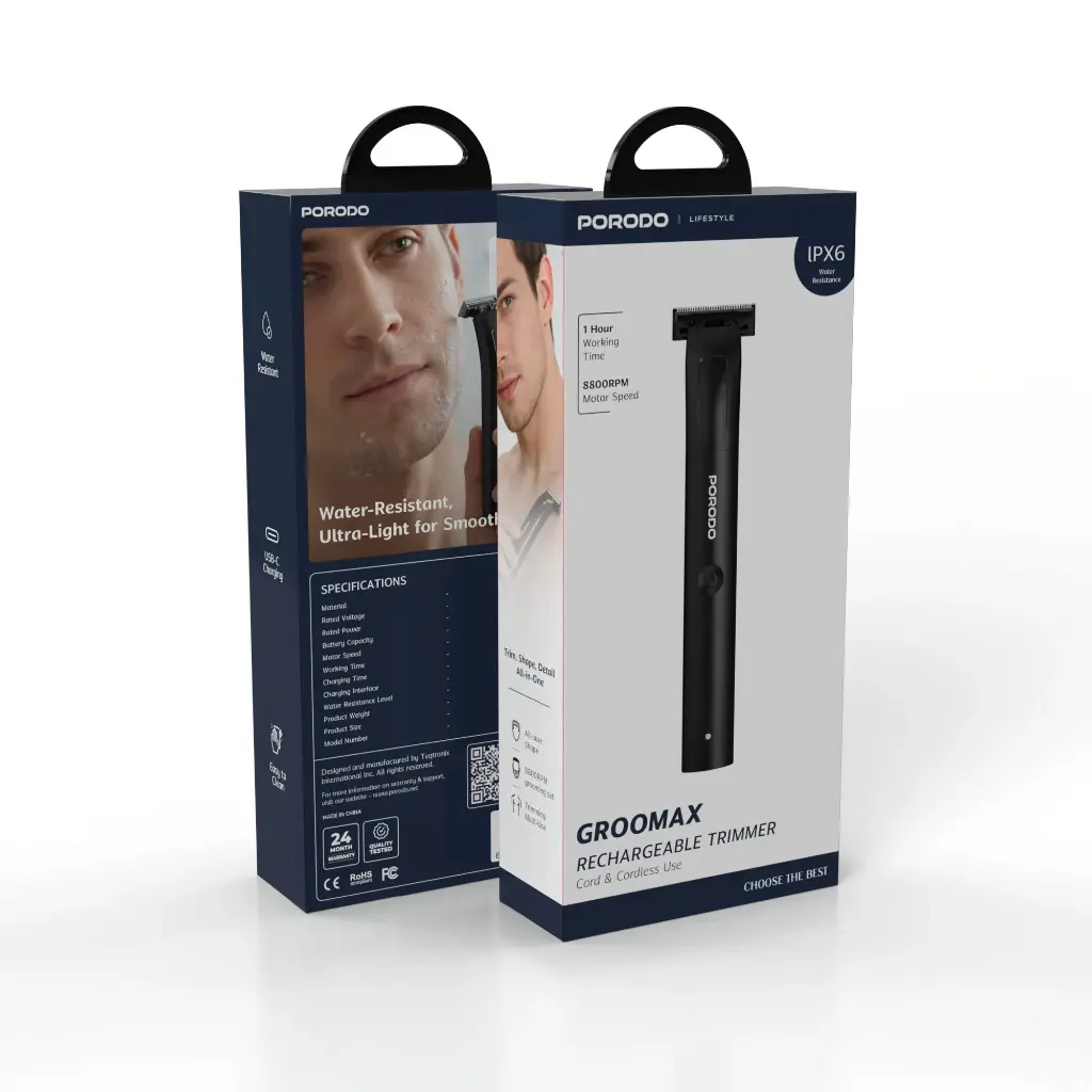Porodo Lifestyle Groomax 2 in 1 Trimmer with Display