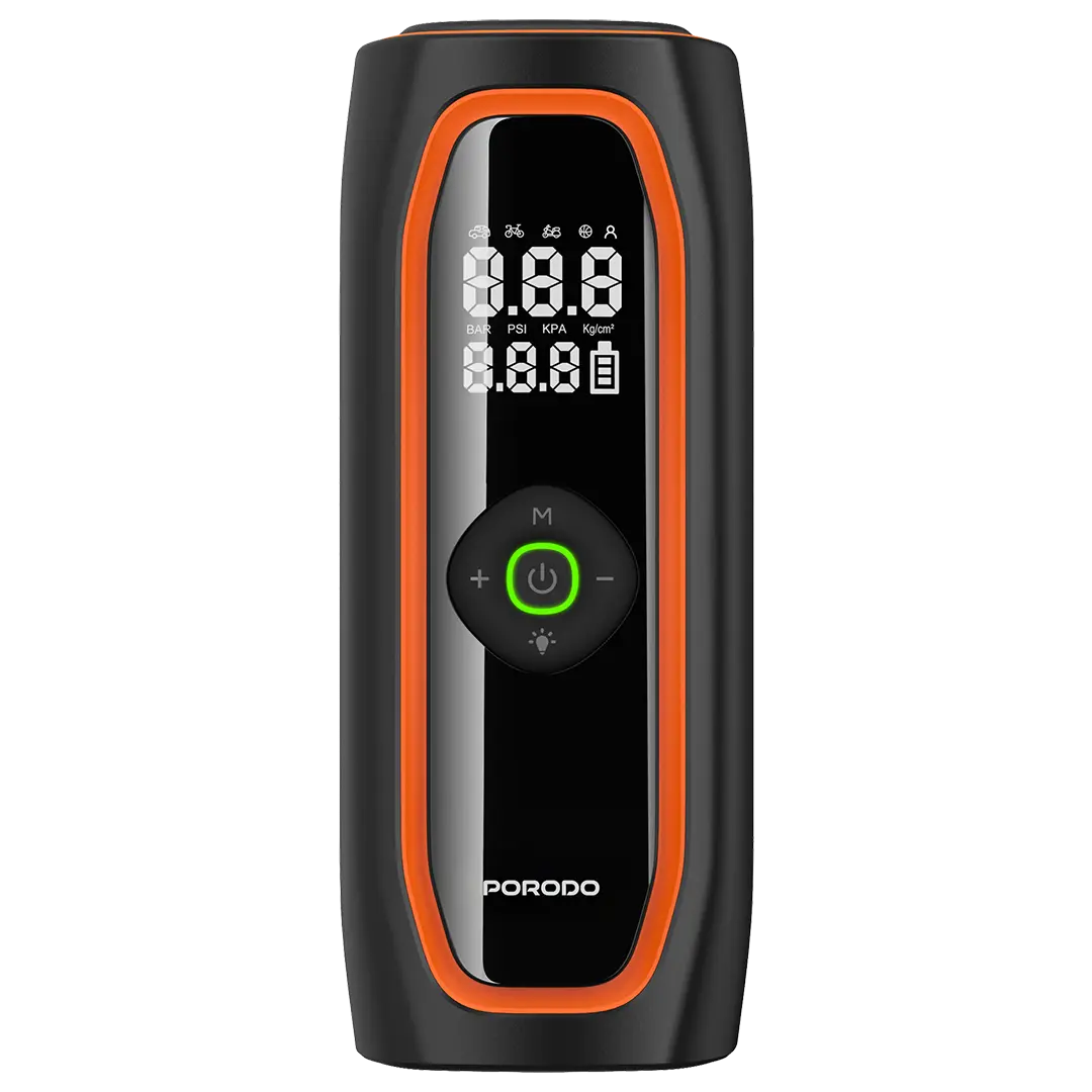 Porodo Voltair 120w Car Tire Inflator with 7500 mAh Battery- Black PDGA08