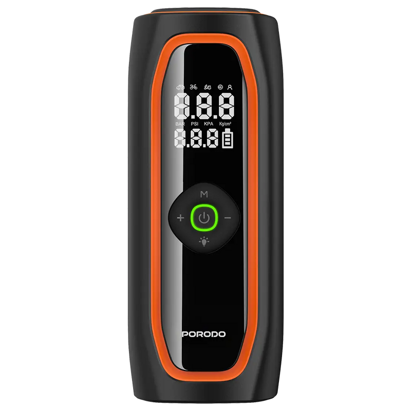 Porodo Voltair 120w Car Tire Inflator with 7500 mAh Battery- Black PDGA08