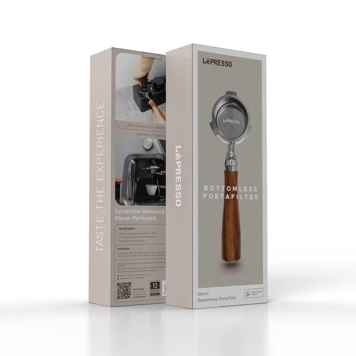 LePresso 51mm Bottomless Portafilter (3-Ears) - BR