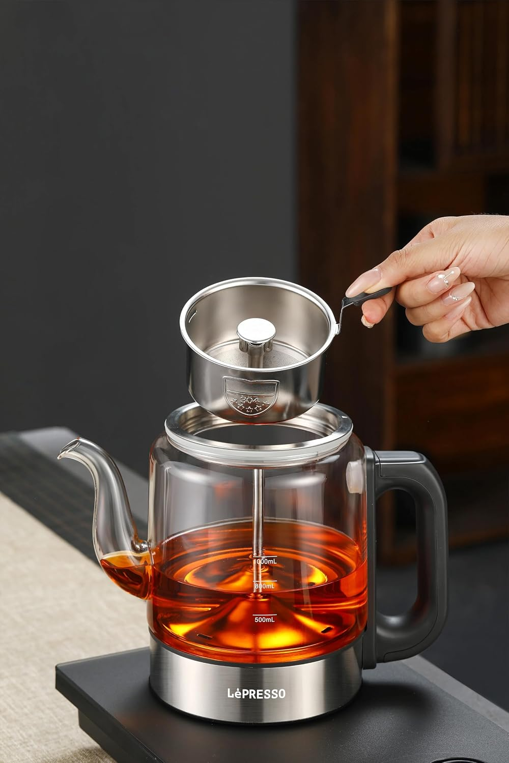 LePresso AuraBrew Tea and Water Brewer with Interactive Panel - Gray