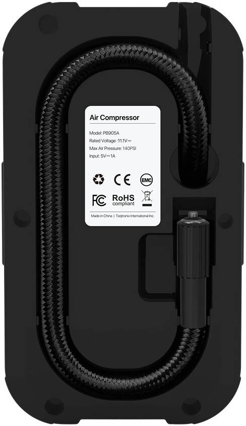 PORODO Blue Airo BATTERY Car TYRE INFLATOR WITH POWERBANK BLACK