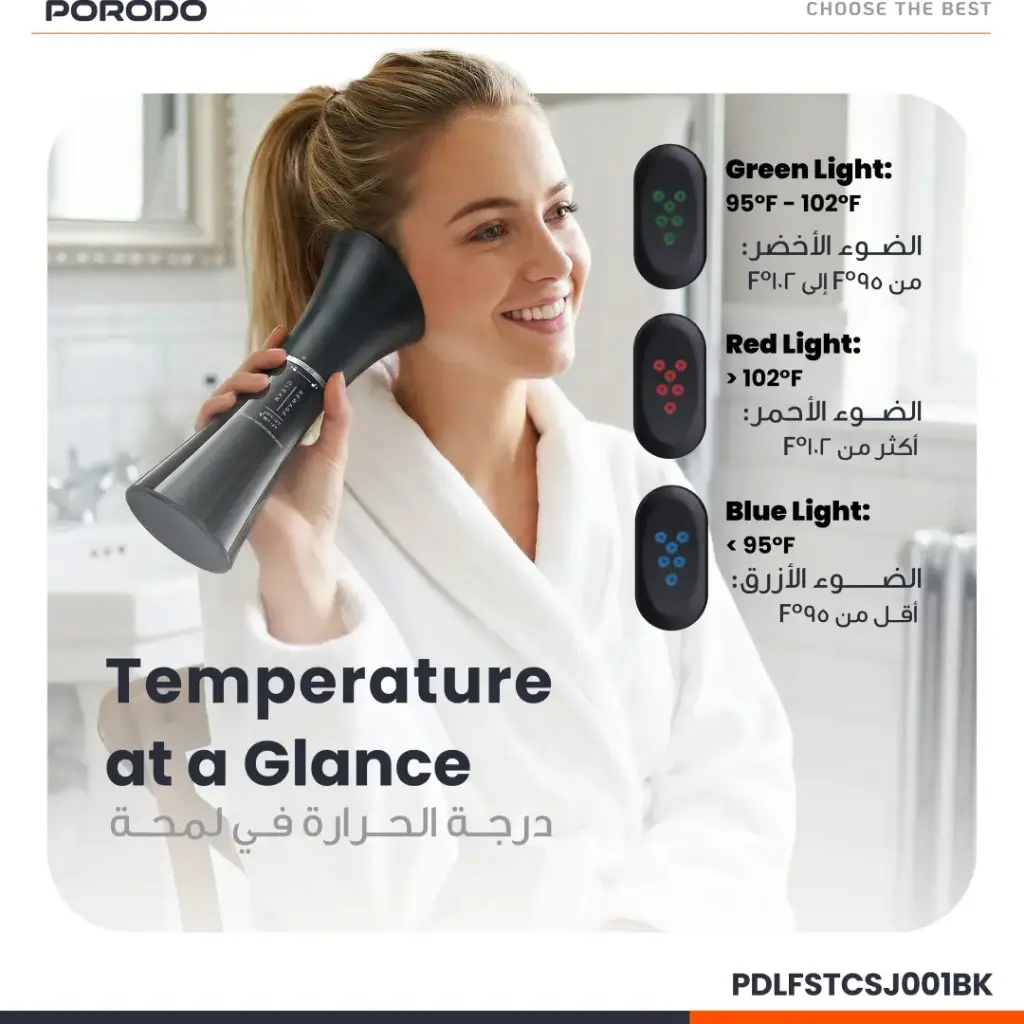 Porodo Lifestyle Opto 900 mAh Electric Ear Wax Cleaner - Black