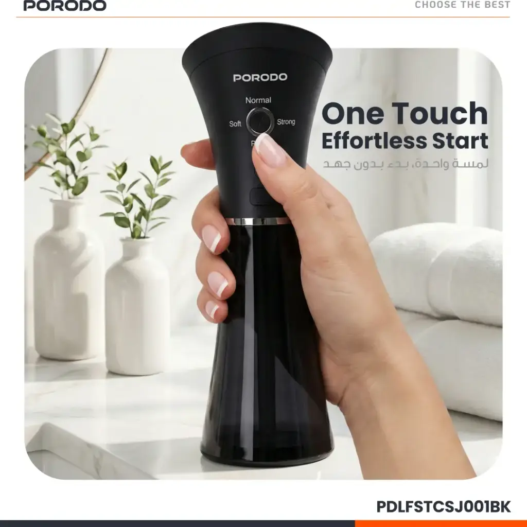 Porodo Lifestyle Opto 900 mAh Electric Ear Wax Cleaner - Black