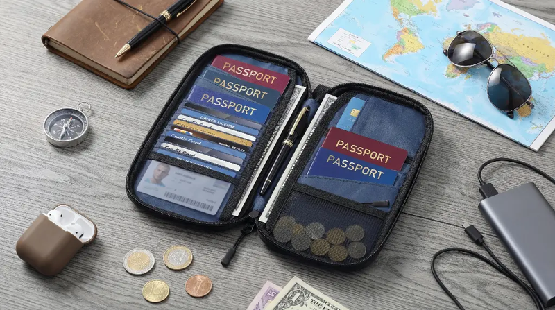 Porodo Lifestyle Milano Passport Holder - Black