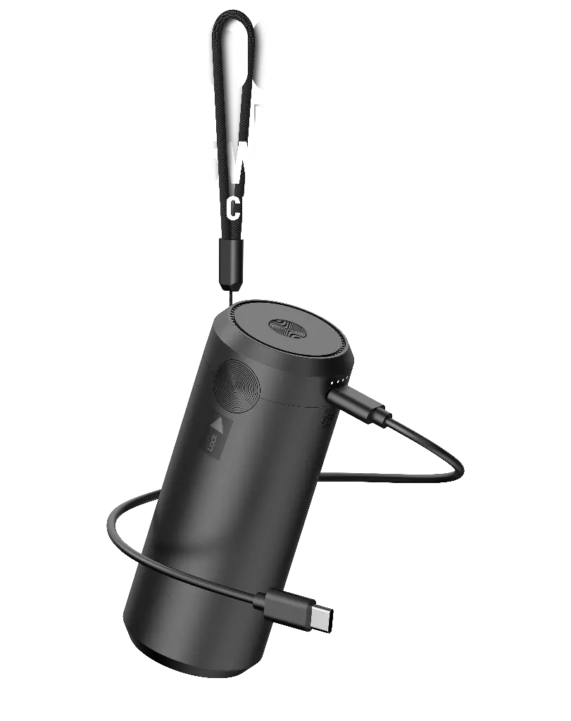 Porodo 160W Car Vacuum Cleaner and Blower With 6000 mAh Portable Powerbank - Black