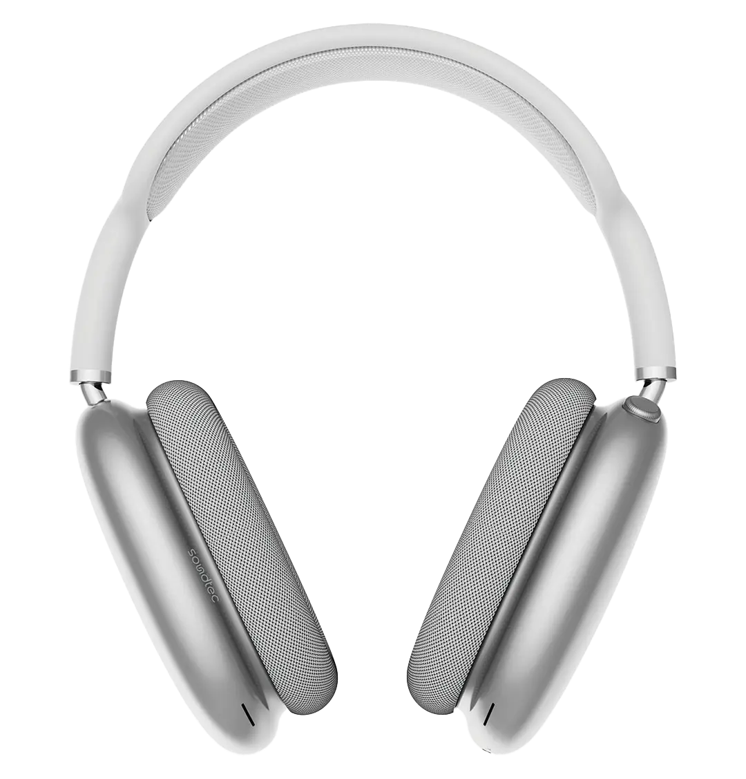 Porodo Soundtec  1037 Dual hybrid Noise Cancellation Headphone With 400 mAh Battery - Grey