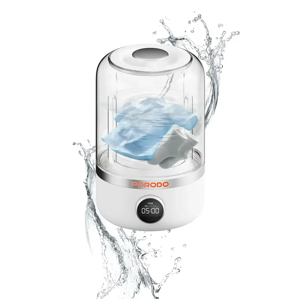 Porodo Lifestyle Launder Portable 4000mah Mini Washing Machine White