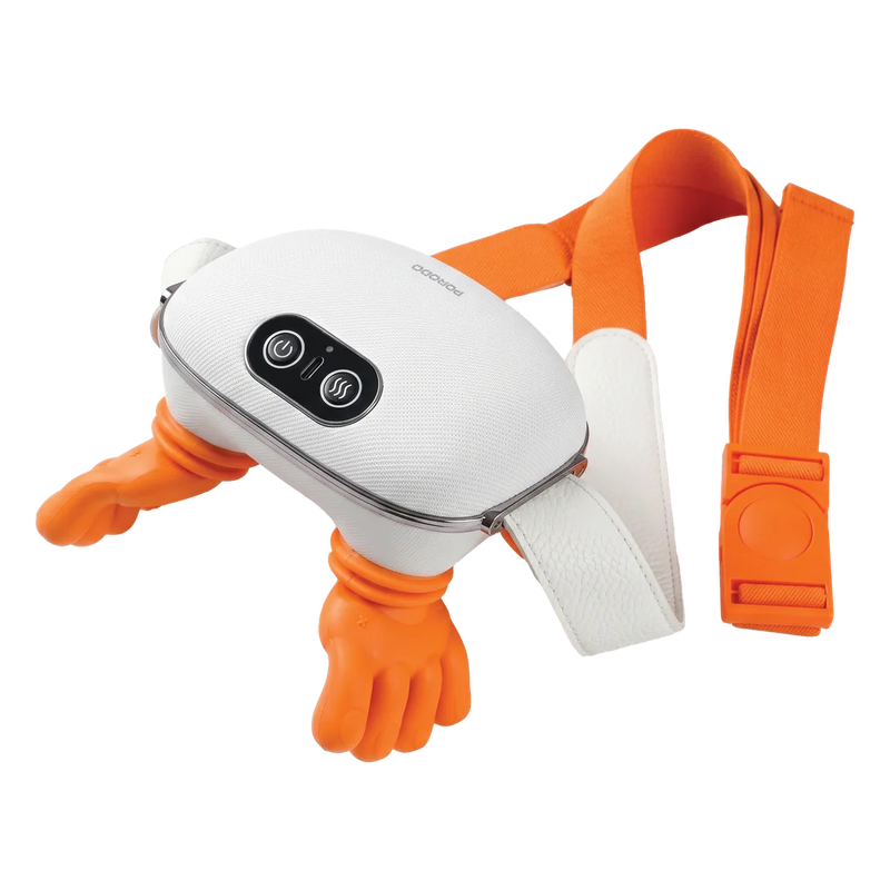 Porodo Lifestyle Portable Neck Massager with Heat- Orange & White