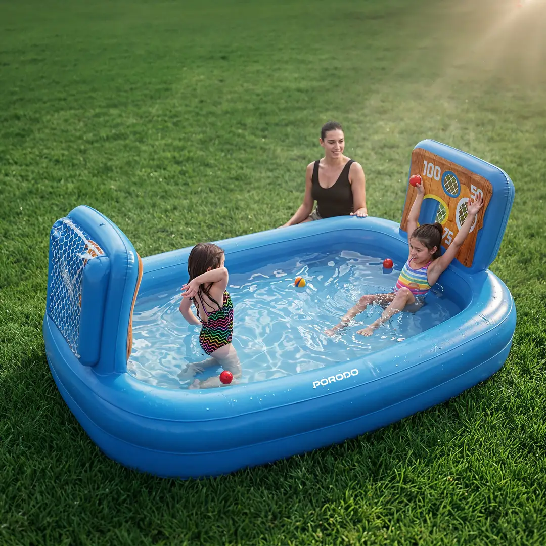 PORODO LIFESTYLE GOAL SPLASH FOOTBALL PLAY POOL-BLUE