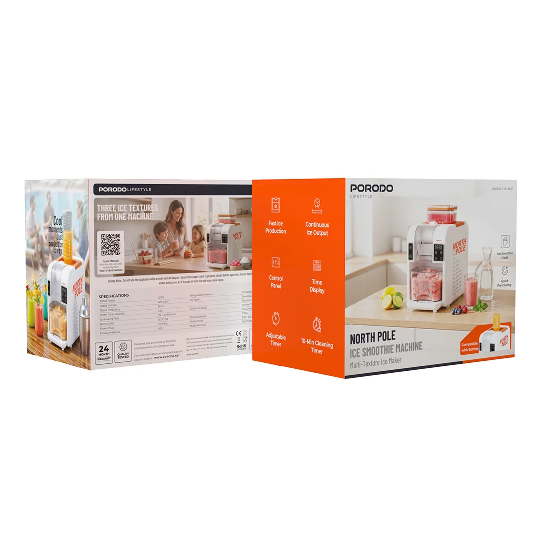 Porodo Lifestyle Ice smoothie machine- White & Orange