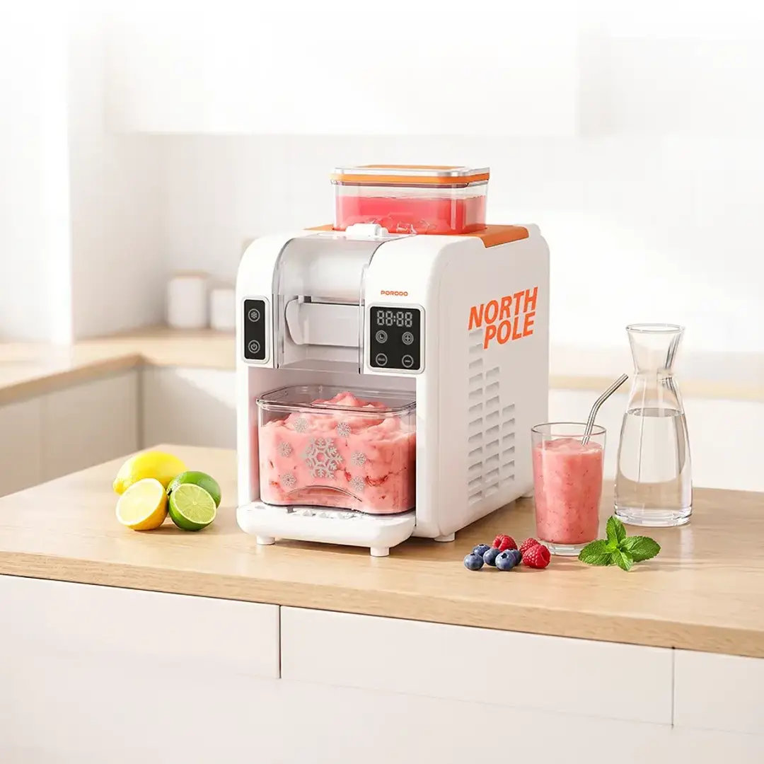 Porodo Lifestyle Ice smoothie machine- White & Orange