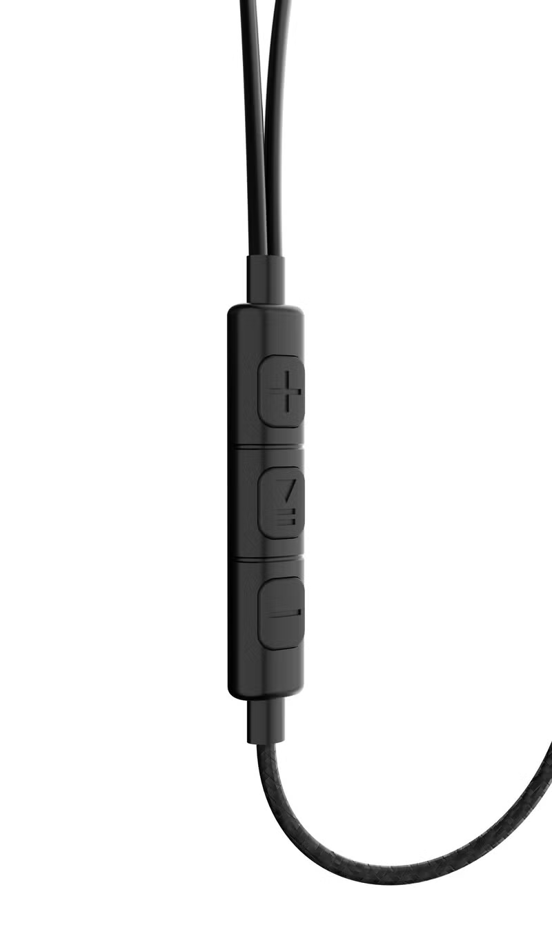 Porodo Clip-on Type C Wired Earphone  (Black)