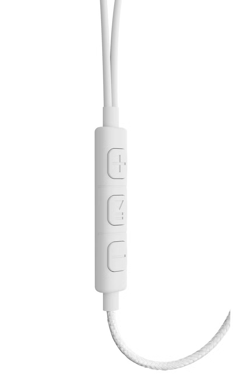 Porodo Clip-on Type C Wired Earphone  (WHITE)