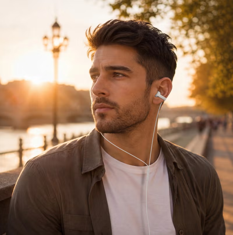 Porodo Clip-on Type C Wired Earphone  (WHITE)