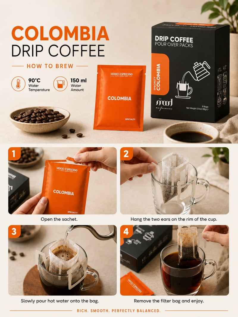 LePresso Colombia Speciality Drip Coffee (Pour Over Packs)