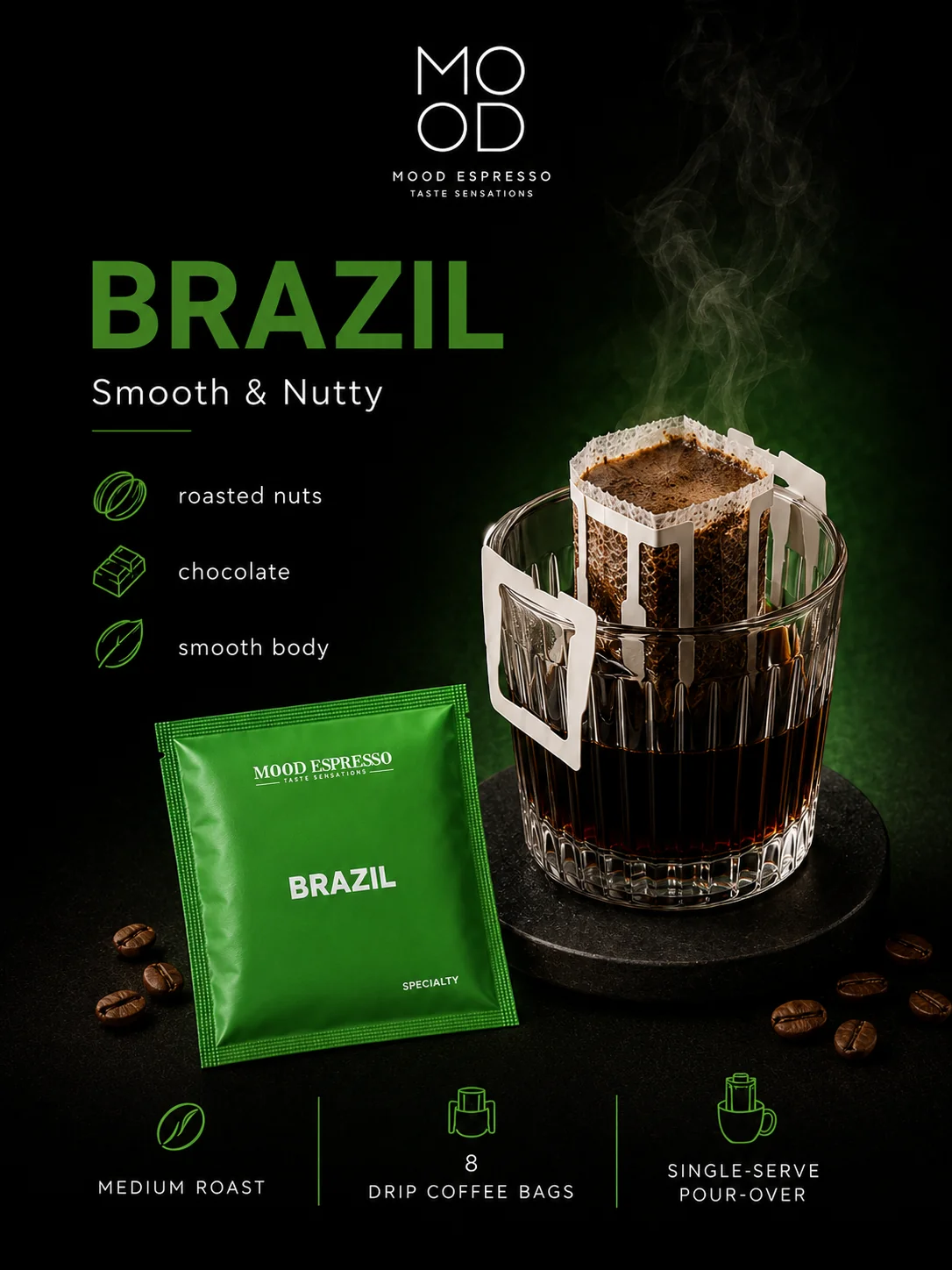 LePresso Brazil Speciality Drip Coffee (Pour Over Packs)