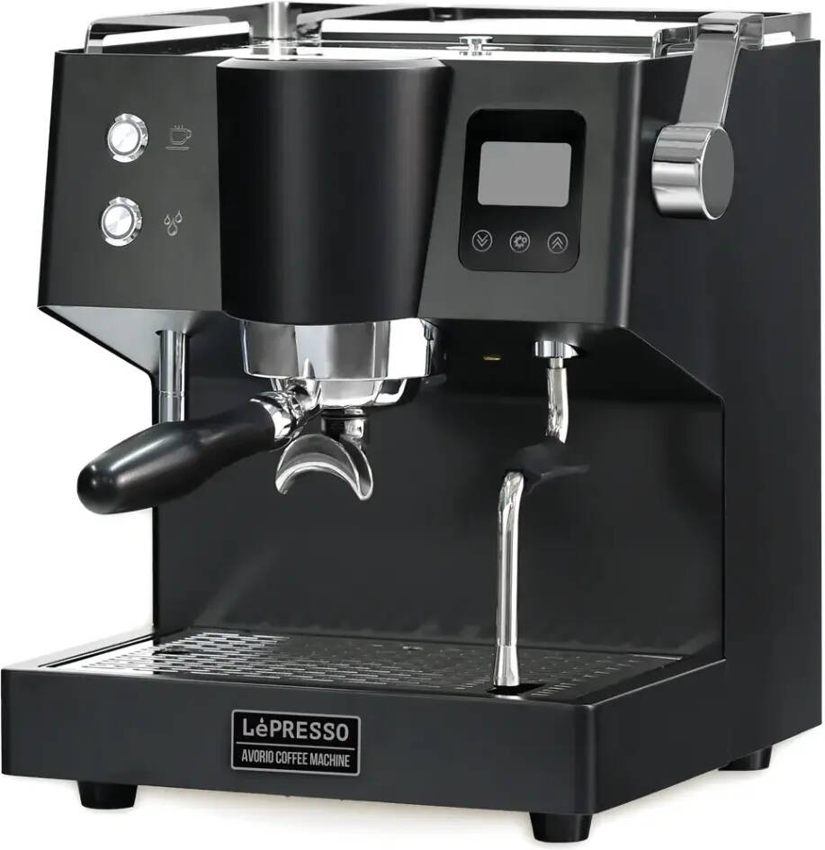 LePresso Avorio Italian Pump Single Boiler with Thermoblock Coffee Machine - Black