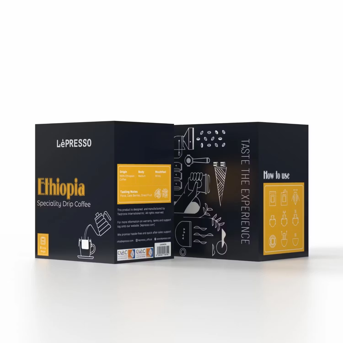 LePresso Ethiopia Speciality Drip Coffee (Pour Over Packs)