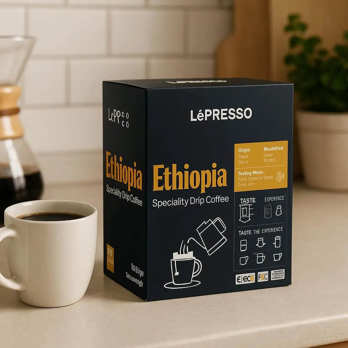 LePresso Ethiopia Speciality Drip Coffee (Pour Over Packs)