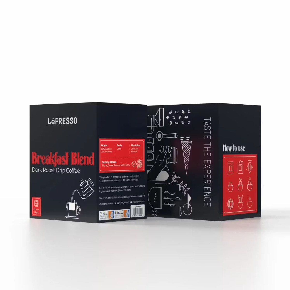 LePresso Breakfast Blend Dark Roast Drip Coffee (Pour Over Packs)