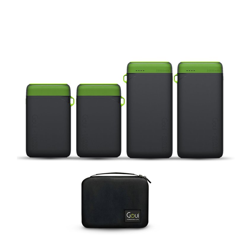 GOUI POWERING. LIFE - POWER BANK X 4 BUNDLE  PWAN 10 . PWANI20 .