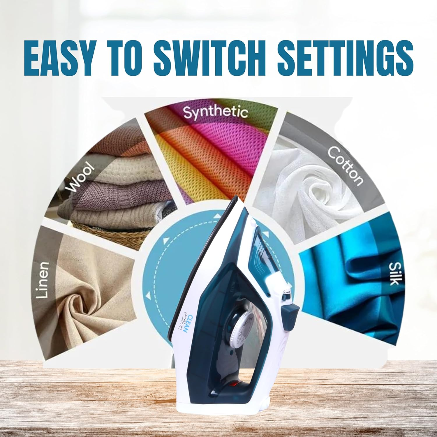 AFRA STEAM IRON 2200W  WHT/BLU AF-2200IRBL
