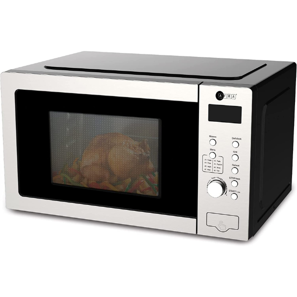 AFRA 30L DIGITAL MICROWAVE OVEN 1200W SILVER AF-3012MWSL