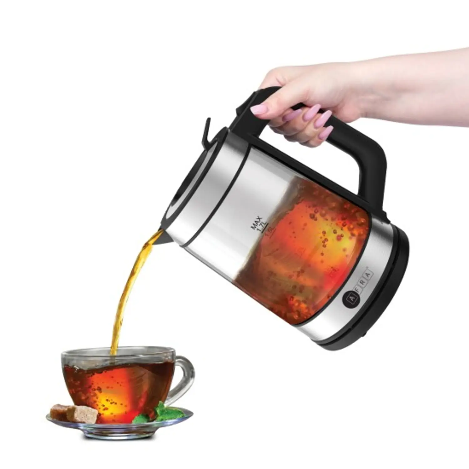 AFRA KETTLE 1.7L ELECTRIC KETTLE GLASS AF-171850KTGS
