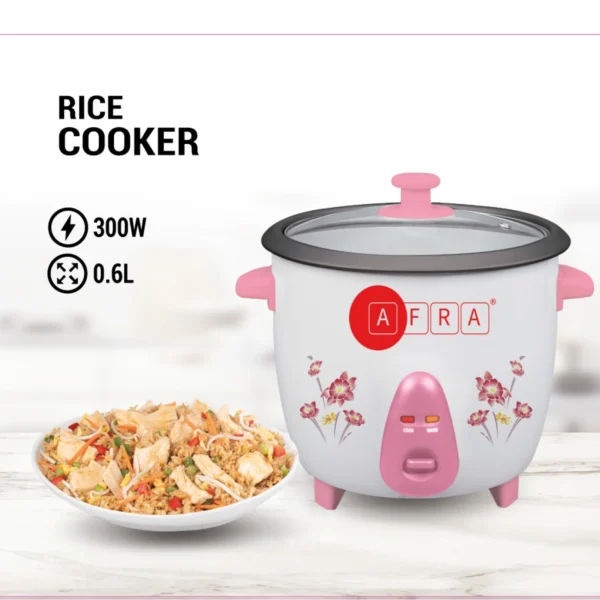 AFRA 0.6L RICE COOKER 300W NON STICK COATING INNER