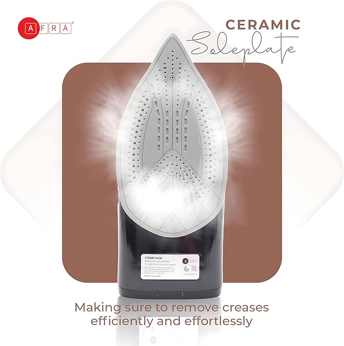 AFRA 2600W STEAM IRON CERAMIC COATED AF-2600IRBG