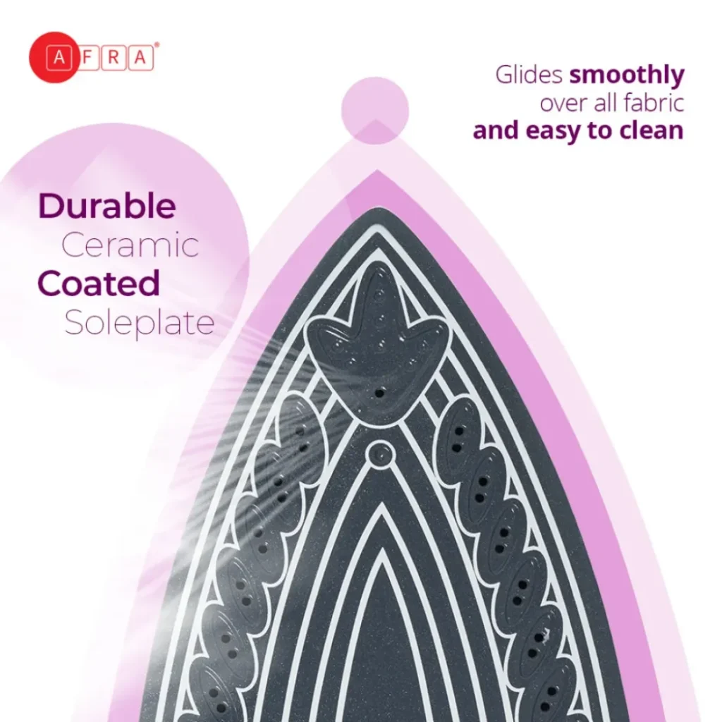 AFRA 2200W STEAM IRON CERAMIC COATED SOLEPLATE