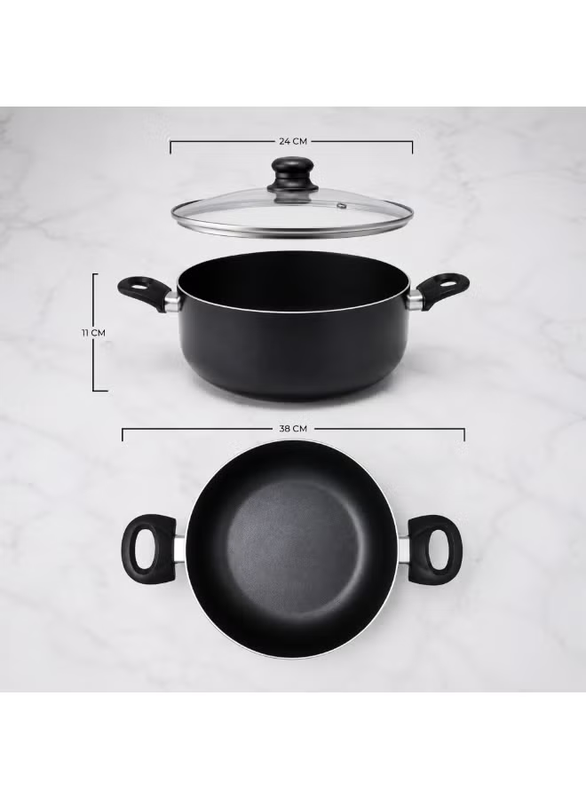 COOKLINE PRESSED ALUMINUM NONSTICK CASSEROLE 24 CM CL-1024PC