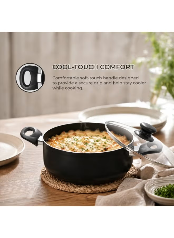 COOKLINE PRESSED ALUMINUM NONSTICK CASSEROLE  26 CM CL-1026PC